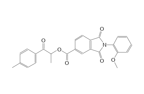1H-isoindole-5-carboxylic acid, 2,3-dihydro-2-(2-methoxyphenyl)-1,3-dioxo-, 1-methyl-2-(4-methylphenyl)-2-oxoethyl ester