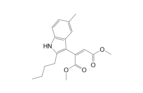 Methyl 3-(2-butyl-5-methylindol-3-yl)-3-(methoxycarbonyl)prop-2-enoate