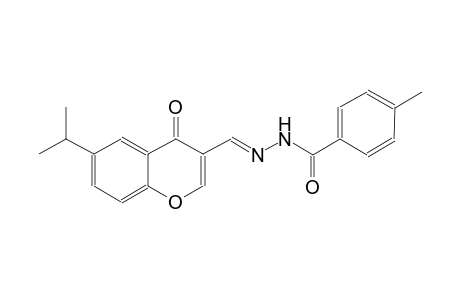 N'-[(E)-(6-isopropyl-4-oxo-4H-chromen-3-yl)methylidene]-4-methylbenzohydrazide