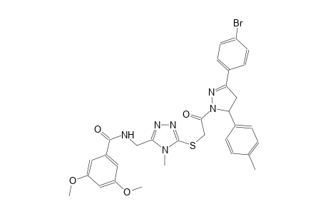 benzamide, N-[[5-[[2-[3-(4-bromophenyl)-4,5-dihydro-5-(4-methylphenyl)-1H-pyrazol-1-yl]-2-oxoethyl]thio]-4-methyl-4H-1,2,4-triazol-3-yl]methyl]-3,5-dimethoxy-