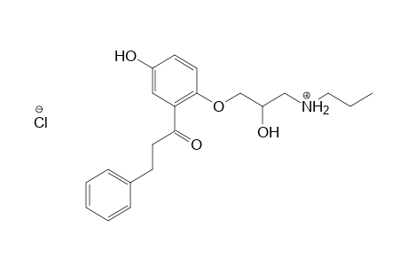 1-Propanone, 1-[5-hydroxy-2-[2-hydroxy-3-(propylamino)propoxy]phenyl]-3-phenyl-, hydrochloride