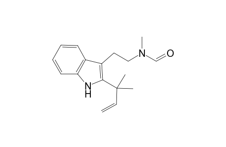 N-{2'-[2-(1'',1''-Dimethyl-allyl)-1H-indol-3-yl]-ethyl}-N-methylformamide