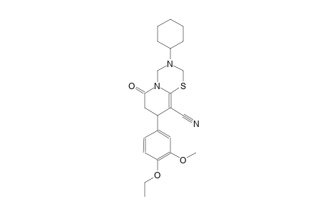 2H,6H-pyrido[2,1-b][1,3,5]thiadiazine-9-carbonitrile, 3-cyclohexyl-8-(4-ethoxy-3-methoxyphenyl)-3,4,7,8-tetrahydro-6-oxo-