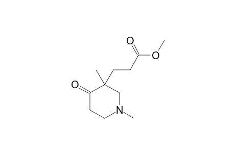 1,3-DIMETHYL-3-(2-CARBOMETHOXYETHYL)-PIPERIDIN-4-ONE