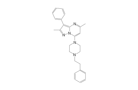 2,5-dimethyl-3-phenyl-7-[4-(2-phenylethyl)-1-piperazinyl]pyrazolo[1,5-a]pyrimidine