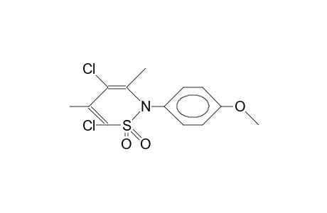 1,3-Dichloro-2,4-dimethyl-N-(4-methoxy-phenyl)-1,3-butadiene-1,4-sultame