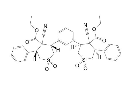 ETHYL-3,3'-(1,3-PHENYLENE)-BIS-(5-PHENYL-4-CYANOTETRAHYDRO-2H-THIOPYRAN-4-CARBOXYLATE-1,1-DIOXIDE)