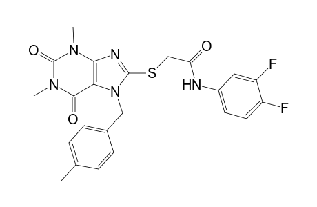 Acetamide, N-(3,4-difluorophenyl)-2-[[2,3,6,7-tetrahydro-1,3-dimethyl-7-[(4-methylphenyl)methyl]-2,6-dioxo-1H-purin-8-yl]thio]-