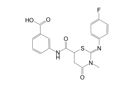 3-[({(2Z)-2-[(4-fluorophenyl)imino]-3-methyl-4-oxotetrahydro-2H-1,3-thiazin-6-yl}carbonyl)amino]benzoic acid