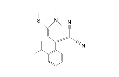 2-CYANO-5-DIMETHYLAMINO-3-(2-ISOPROPYLPHENYL)-5-METHYLTHIOPENTA-2,4-DIENENITRILE