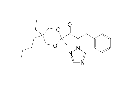1-Propanone, 1-(5-butyl-5-ethyl-2-methyl-1,3-dioxan-2-yl)-3-phenyl-2-(1H-1,2,4-triazol-1-yl)-