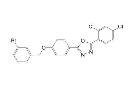 2-[4-[(3-bromophenyl)methoxy]phenyl]-5-(2,4-dichlorophenyl)-1,3,4-oxadiazole