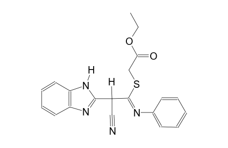ethyl {[(1Z)-2-(1H-benzimidazol-2-yl)-2-cyano-N-phenylethanimidoyl]sulfanyl}acetate