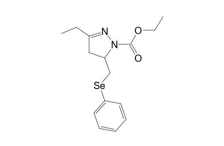 3-Ethyl-5-[(phenylseleno)methyl]-2-pyrazoline-1-carboxylic acid ethyl ester