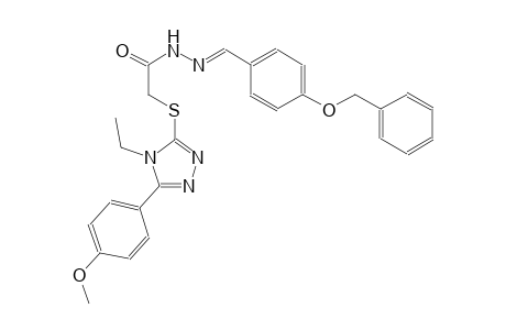 N'-{(E)-[4-(benzyloxy)phenyl]methylidene}-2-{[4-ethyl-5-(4-methoxyphenyl)-4H-1,2,4-triazol-3-yl]sulfanyl}acetohydrazide