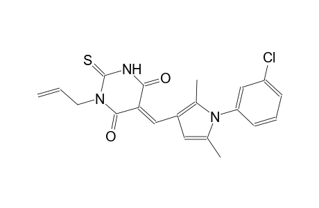 (5E)-1-allyl-5-{[1-(3-chlorophenyl)-2,5-dimethyl-1H-pyrrol-3-yl]methylene}-2-thioxodihydro-4,6(1H,5H)-pyrimidinedione
