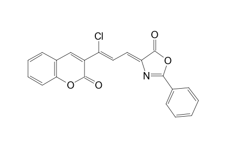3-[1-'Chloro-3'-(2"-phenyl-1",3"-oxazol-5"-one-4"-ylidene)propen-1'-yl]coumarin