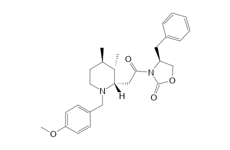 N-(4'-Methoxybenzyl)-3,4-dimethyl-2-[(2''-oxo-4''-benzyloxazol-2"-yl)-2'-oxoethyl]piperidine