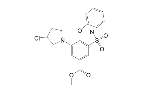 3-(3-chloro-1-pyrrolidinyl)-4-phenoxy-5-sulfamoylbenzoic acid, methyl ester