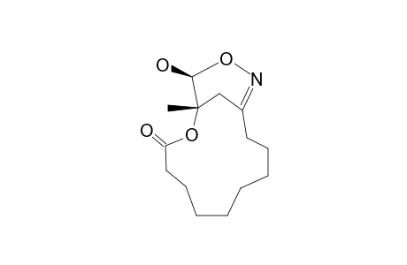 (+/-)-1-METHYL-15-HYDROXY-2,14-DIOXA-13-AZABICYCLO-[10.3.1]-HEXADEC-12-EN-3-ONE