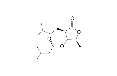 (2S,3R,4R)-4-Isopentyl-2-methyl-5-oxotetrahydrofuran-3-yl 3-methylbutanoate