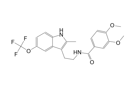3,4-Dimethoxy-N-[2-[2-methyl-5-(trifluoromethyloxy)-1H-indol-3-yl]ethyl]benzamide