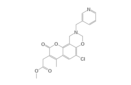 methyl [6-chloro-4-methyl-2-oxo-9-(3-pyridinylmethyl)-9,10-dihydro-2H,8H-chromeno[8,7-e][1,3]oxazin-3-yl]acetate
