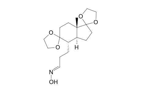 (3-[(3aS)-(3a.alpha.,4.alpha.,7a.beta.)-1,1-(1,2-Ethylenedioxy)-5,5-(1,2-ethylenedioxy)-7a-methyloctahydro-1H-inden-4-yl]propanal oxime