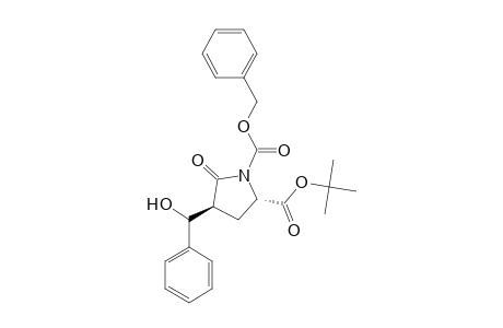 tert-Butyl (2S)-1-(Benzyloxycarbonyl)-4.beta.-(hydroxyphenylmethyl)pyroglutamate