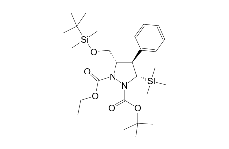 (-)-[(3S,4R,5S)-1-[(tert-Butyloxycarbonyl)amino]-3-(tert-butylimethylsilyloxymethyl)-2-(ethoxycarbonyl)-4-phenyl-5-trimethylsilylpyrazolidine