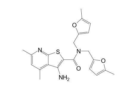 N2,N2-Di(5-methyl-2-furylmethyl)-3-amino-4,6-dimethylthieno[2,3-b]pyridine-2-carboxamide