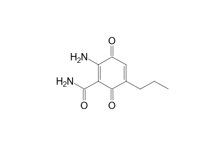 2-Amino-3-carboxamido-5-propyl-1,4-benzoquinone