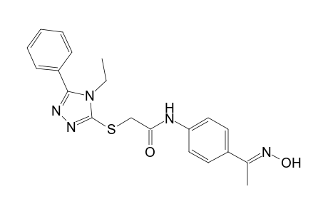 2-(4-Ethyl-5-phenyl-4H-[1,2,4]triazol-3-ylsulfanyl)-N-[4-(1-hydroxy-iminoethyl)phenyl]acetamide