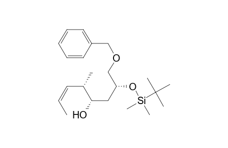 (2R,4S,5S)-(6Z)-2-[(1,1-dimethylethyl)dimethylsiloxy]-5-methyl-1-(phenylmethoxy)-6-octen-4-ol