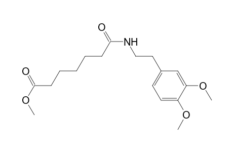 Heptanoic acid, 7-[[2-(3,4-dimethoxyphenyl)ethyl]amino]-7-oxo-, methyl ester