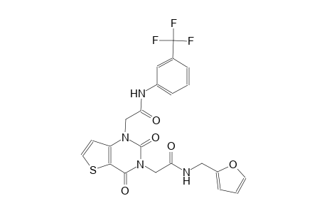 3-[4-(furan-2-yl)-2-oxobutyl]-1-{2-oxo-3-[3-(trifluoromethyl)phenyl]propyl}-1H,2H,3H,4H-thieno[3,2-d]pyrimidine-2,4-dione