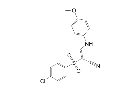Propennitrile, 2-(4-chlorophenylsulfonyl)-3-(4-methoxyphenylamino)-