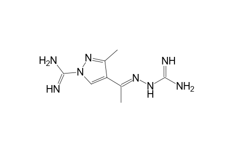 4-[(1E)-1-(diaminomethylidenehydrazinylidene)ethyl]-3-methyl-1-pyrazolecarboximidamide