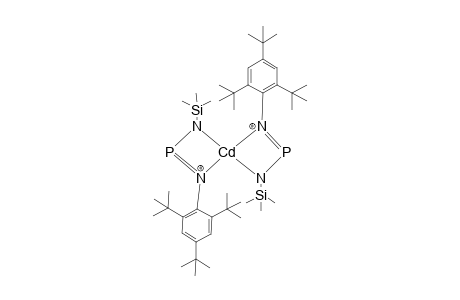 {3,6-bis(Trimethylsilyl)-1,4-bis[(2',4',6'-tris(t-butyl)phenyl]-bicyclo-2,5-phospaazene}-dadmium