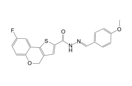 8-fluoro-N'-[(E)-(4-methoxyphenyl)methylidene]-4H-thieno[3,2-c]chromene-2-carbohydrazide