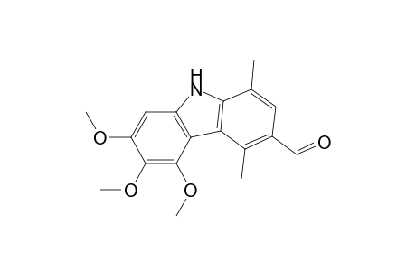 9H-Carbazole-3-carboxaldehyde, 5,6,7-trimethoxy-1,4-dimethyl-