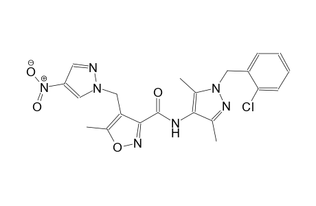 N-[1-(2-chlorobenzyl)-3,5-dimethyl-1H-pyrazol-4-yl]-5-methyl-4-[(4-nitro-1H-pyrazol-1-yl)methyl]-3-isoxazolecarboxamide