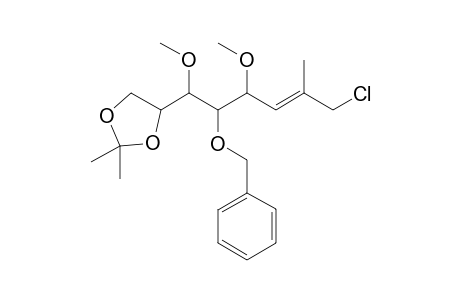 D-galacto-Oct-2-enitol, 1-chloro-1,2,3-trideoxy-2-methyl-4,6-di-O-methyl-7,8-O-(1-methylethylidene)-5-O-(phenylmethyl)-, (2E)-