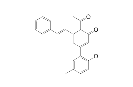 (E)-6-ACETYL-3-(2-HYDROXY-5-METHYLPHENYL)-5-STYRYL-CYCLO-HEX-2-EN-1-ONE