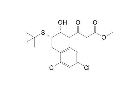 (5R,6S)-6-tert-Butylthio-5-hydroxy-3-oxo-7-(2,4-dichlorophenyl)heptanoic acid methyl ester