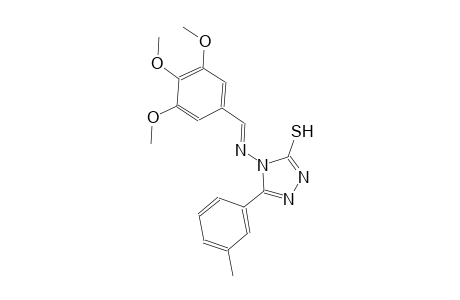 5-(3-methylphenyl)-4-{[(E)-(3,4,5-trimethoxyphenyl)methylidene]amino}-4H-1,2,4-triazol-3-yl hydrosulfide