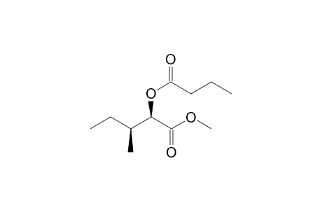 Methyl (2RS, 3SR)-2-butanoyloxy-3-methylpentanoate