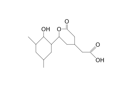 4b-Carboxymethyl-6a-(2a-hydroxy-3a,5b-dimethyl-cyclohexyl)-tetrahydro-pyran-2-one
