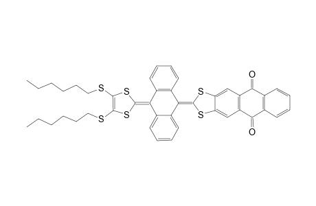 10-[4,5-Bis(hexylthio)-1,3-dithio-2-ylidene]-9-[5,10-dioxo-[1,3]-dithiol[b]anthracen-2-ylidene)anthracene