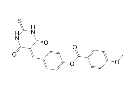 4-[(4,6-dioxo-2-thioxotetrahydro-5(2H)-pyrimidinylidene)methyl]phenyl 4-methoxybenzoate